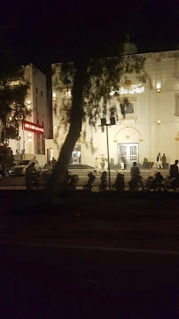 Golden Fort lit up at night